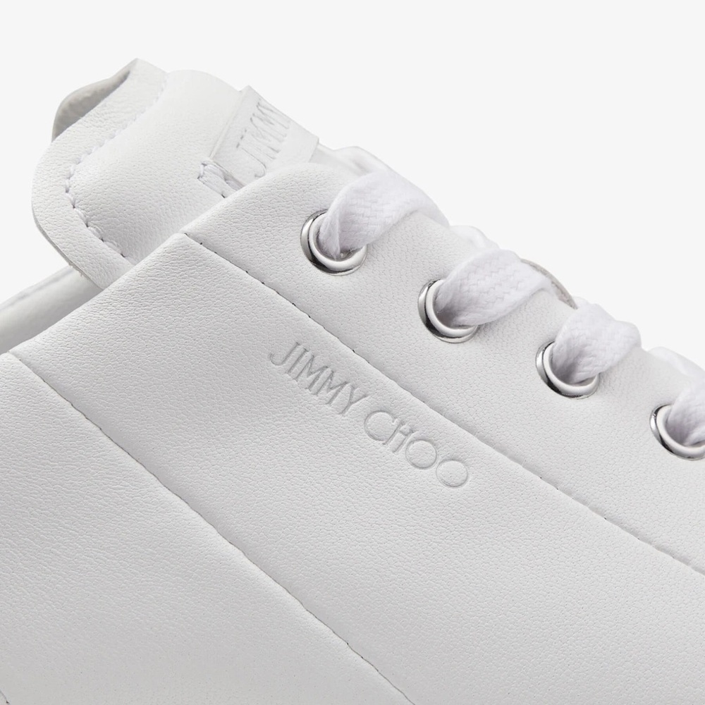 Jimmy Choo Diamond Light/F Leather Low-Top Trainers - Picture 4 of 16
